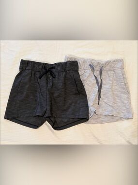 lululemon Women's Black and Gray Athletic Shorts Duo Size 2. $40 for both